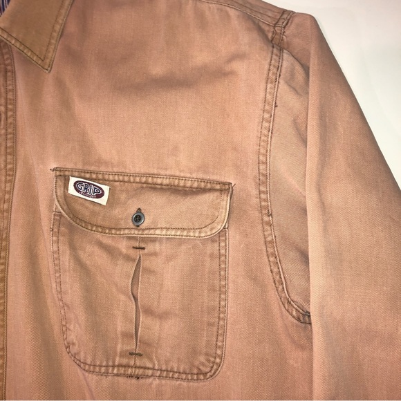 GRIP vintage Long Sleeve Button Up Mens Large salmon colour - Picture 5 of 11